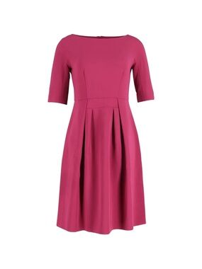 MaxMara Studio Pleated shift dress Fuchsia Sz 8